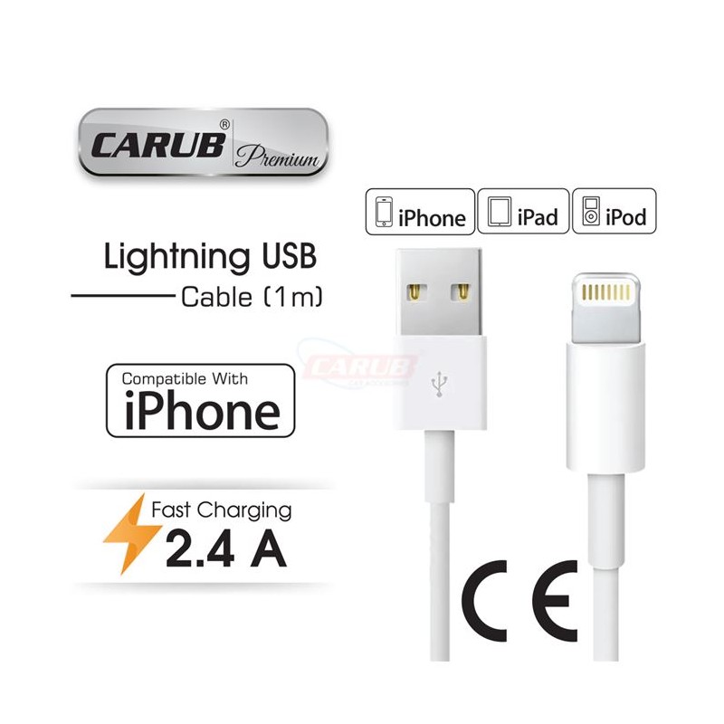 ŞARJ CİHAZI KABLOSU USB-İPHONE 1MT CARUB 5901855 CARUB