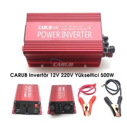 İNVERTÖR 12V-220V YÜKSELTİCİ 500W USBLİ AKÜ MAŞ + ÇAKMAK UCU 4621763 4