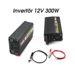 İNVERTÖR 12V-220V YÜKSELTİCİ 300W USBLİ AKÜ MAŞ + ÇAKMAK UCU 4621757 C
