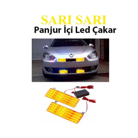ÇAKAR LAMBA PANJUR İÇİ D.DÖRTGEN 96 LED 24V SARI-SARI 185X65 0805018 K