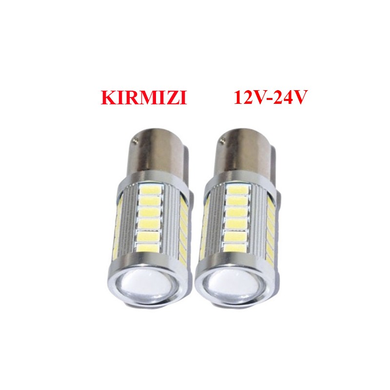 AMPÜL 67-93 LED 12V-24V COB KIRMIZI 33 LED MERCEKLİ 4506024 KGN