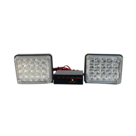 ÇAKAR LAMBA PANJUR İÇİ KARE 40 LEDLİ KIRMIZI-MAVİ 0805004 KGN
