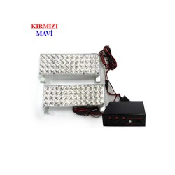 ÇAKAR LAMBA PANJUR İÇİ D.DÖRTGEN 44 LEDLİ KIRMIZI-MAVİ 0805013 KGN