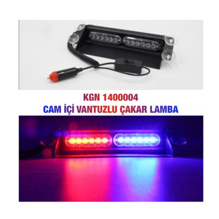 ÇAKAR LAMBA CAM ÖNÜ CAM İÇİ VANTUZLU KIRMIZI-MAVİ 1400004 KGN