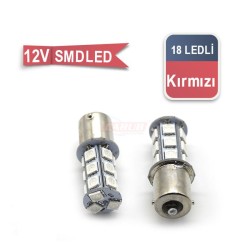 AMPÜL 93 LED 12V 18 LED SMD ÇAKARLI KIRMIZI 0404112 CARUB