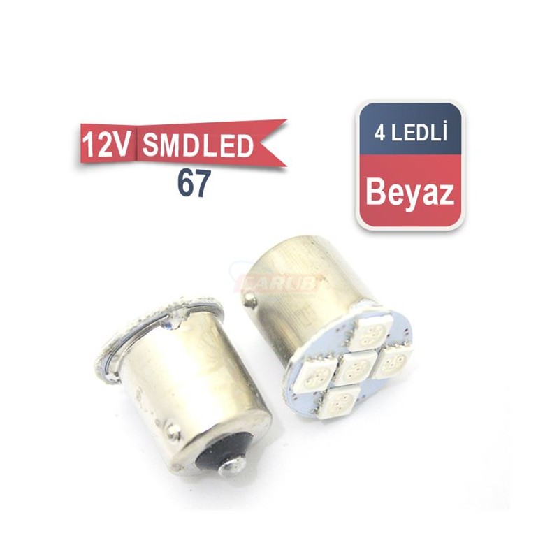 AMPÜL 67 LED 12V 5 LED SMD BEYAZ 0403012 KGN