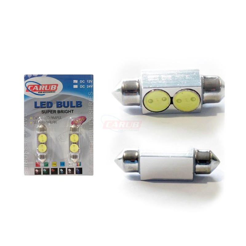 AMPÜL SOFİT LED 12V 2 LEDLİ LAZER METAL 0405121 CARUB