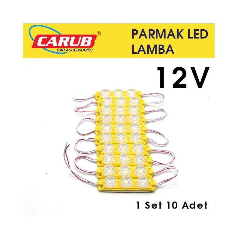 LED LAMBA MODÜL TİP 3 LEDLİ MERCEK CAMLI SOFT SARI 12V 0409938 CARUB