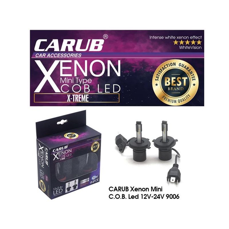 XENON LED X-TREME MİNİ C.O.B LED 12-24V CARUB 9006 0411286 CARUB