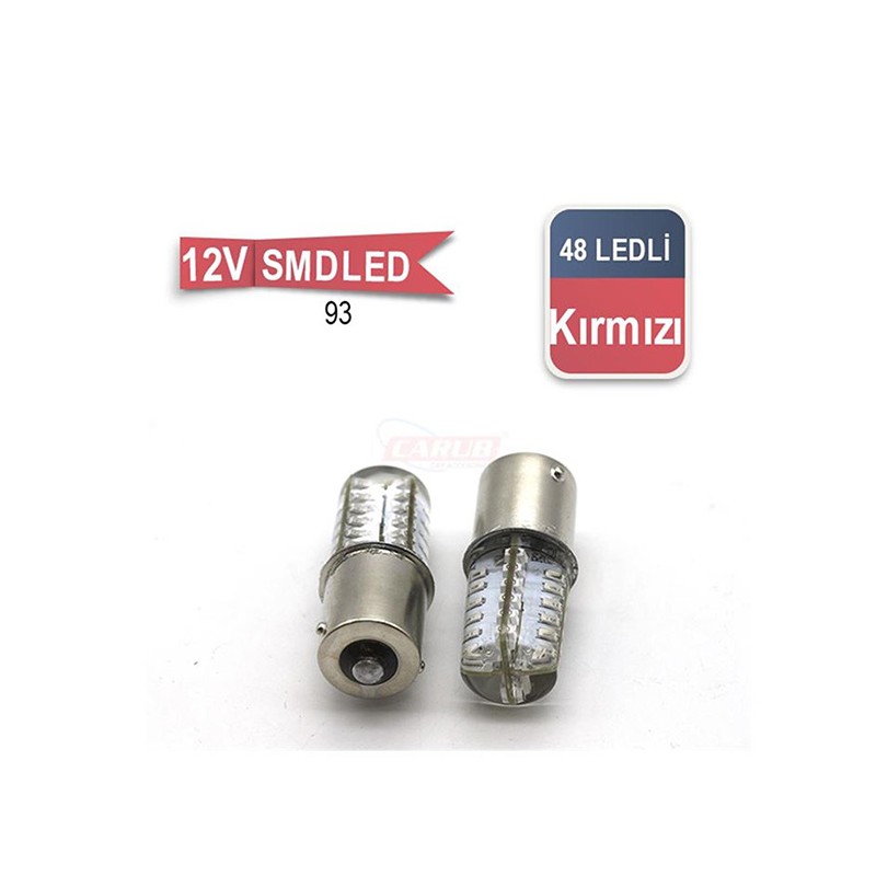 AMPÜL 93 LED 12V 48 LED SMD KIRMIZI 0403046 0403046- CARUB
