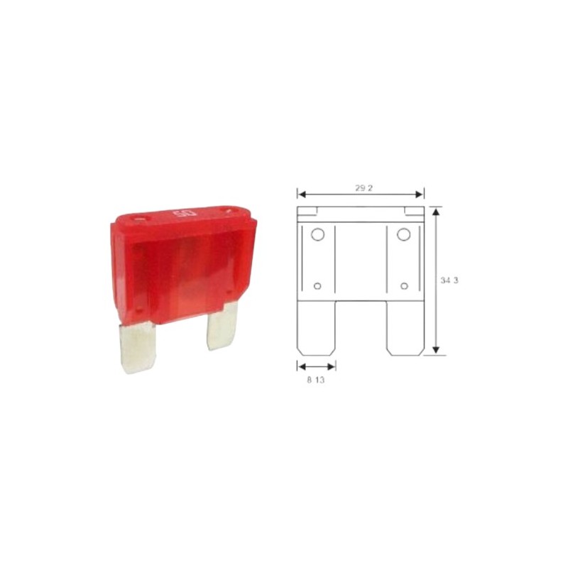 SİGORTA BIÇAK MAXİ 50 AMPER BS-MX 50 PMX-193N BS-MX-50 İTHAL
