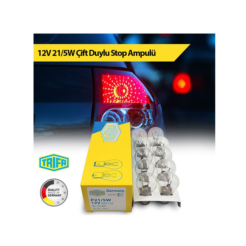 AMPÜL NORMAL 12V 1016 21/5W TRİFA TRF 03381 TRF-03381 TRİFA