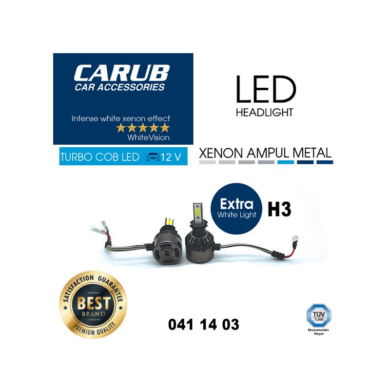 XENON LED TURBO C.O.B FANLI CARUB H3 0411403 CARUB