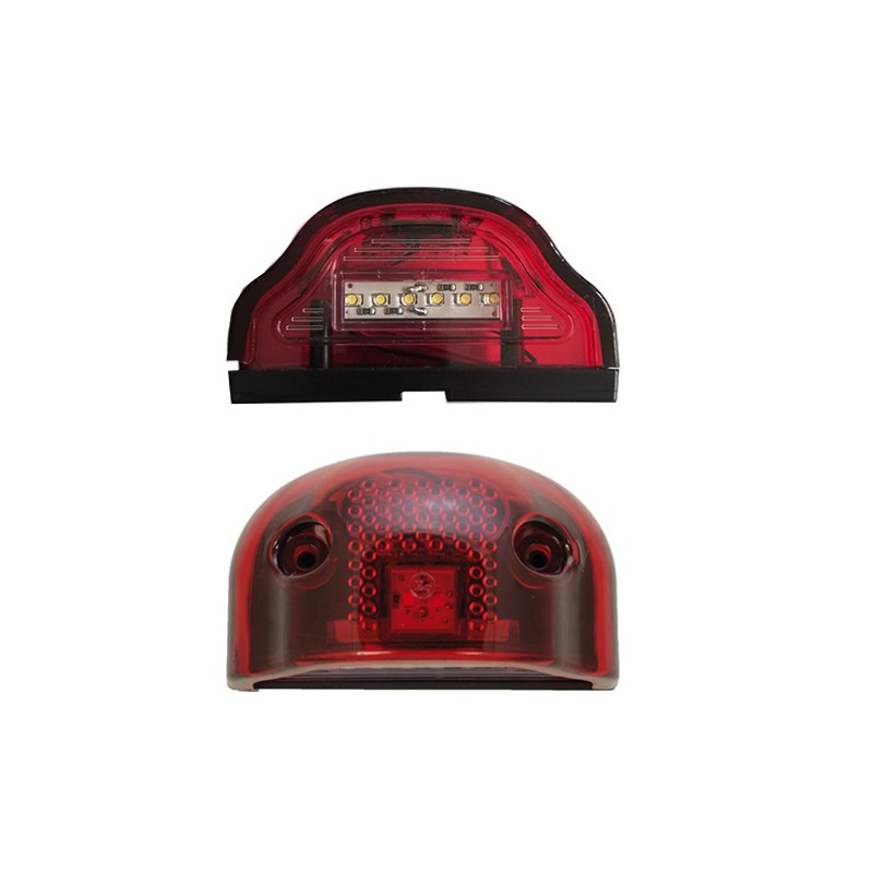 PLAKA LAMBASI LEDLİ KOBRA TİP KIRMIZI 12-24V 55X102X60MM FT 360K FT-36