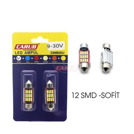 AMPÜL SOFİT LED 9-30V SDM METAL CAMBUS Y. NESİL 36MM BEYAZ 0402226 CAR