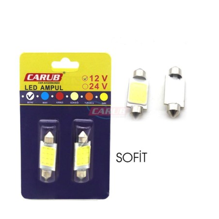 AMPÜL SOFİT LED 12V COB 39MM BEYAZ 0402240 CARUB