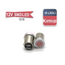AMPÜL 1016 LED 12V 10 SMD KIRMIZI 0403044 CARUB