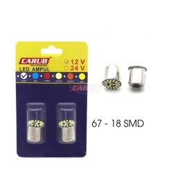 AMPÜL 67-93 LED 12V 18 SMD BEYAZ 0403001 CARUB