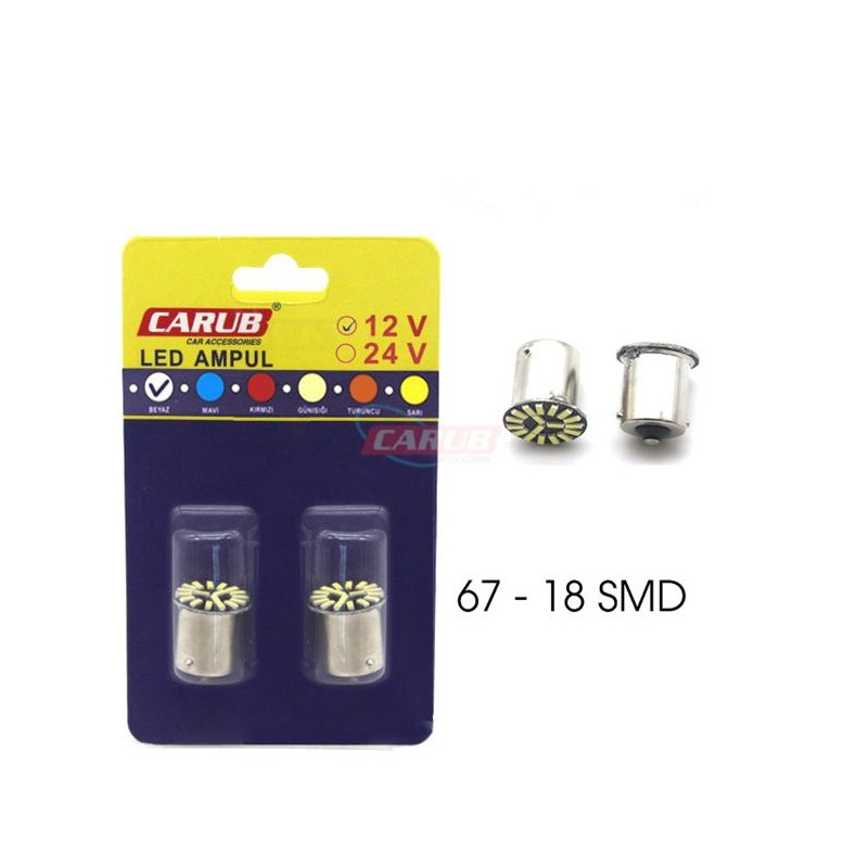 AMPÜL 67-93 LED 12V 18 SMD BEYAZ 0403001 CARUB