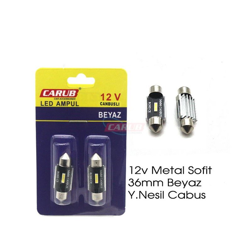 AMPÜL SOFİT LED 12V METAL CANBUS Y. NESİL BEYAZ 41MM 0402242 CARUB