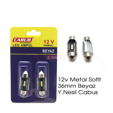 AMPÜL SOFİT LED 12V METAL CANBUS Y. NESİL BEYAZ 41MM 0402242 CARUB