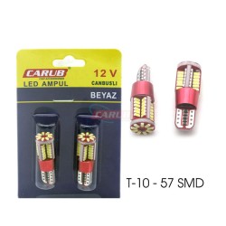 AMPÜL DİPSİZ LED 12V T10 20W CAMBUS FİBER BEYAZ 0405562 CARUB