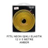 ELASTİK NEON ŞERİT LED ŞEFFAF IŞIKLI SARI 5MT 4327610 CARUB
