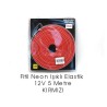 ELASTİK NEON ŞERİT LED ŞEFFAF IŞIKLI KIRMIZI 12V 5MT 4327610 4327591 C