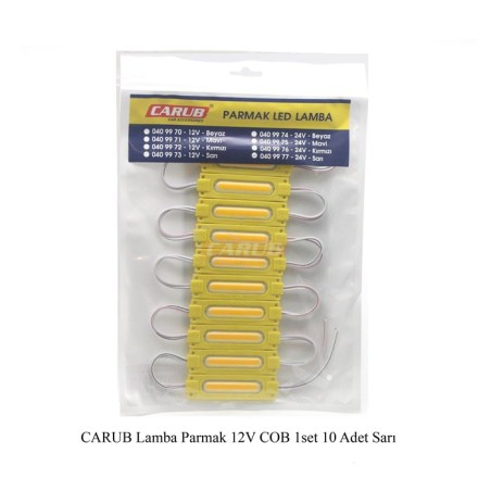 LED LAMBA MODÜL TİP COB NEON TİP TURUNCU ORANGE AMBER 12V 0409973 CARU