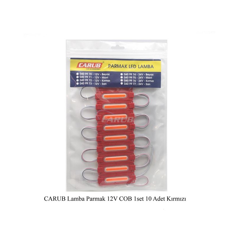 LED LAMBA MODÜL TİP COB NEON TİP KIRMIZI 12V 0409972 CARUB