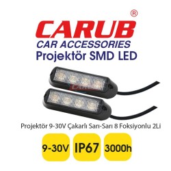 ÇAKAR LAMBA PANJUR PROJEKTÖR TİP 2Lİ 8 FONKS. SARI SARI 9-30V 3056354