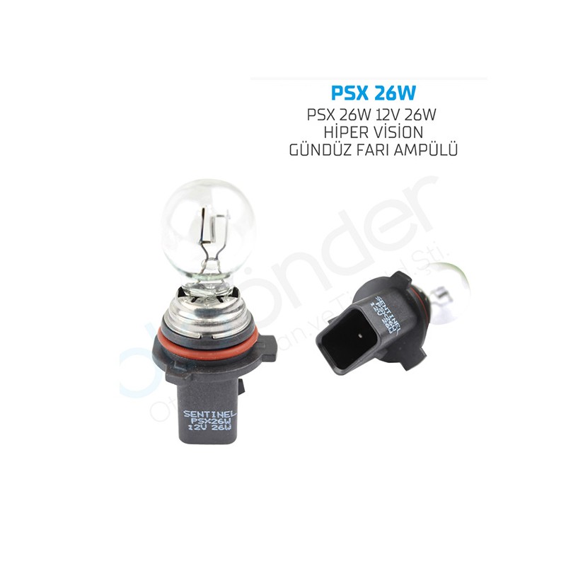 AMPÜL GÜNDÜZ FARI HALOGEN 12V H28 PSX26W SENTİNEL PSX 26W PSX-26W SENT