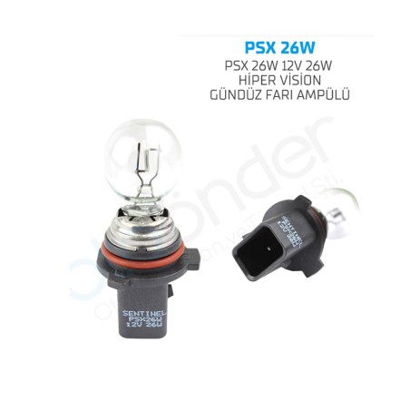 AMPÜL GÜNDÜZ FARI HALOGEN 12V H28 PSX26W SENTİNEL PSX 26W PSX-26W SENT