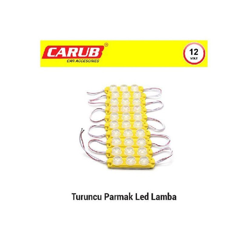 LED LAMBA MODÜL TİP 3 LEDLİ MERCEK CAMLI SOFT TURUNCU 12V 0409926 CARU