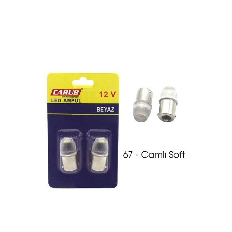 AMPÜL 67-93 LED 12V CAMLI SOFT BEYAZ 0403004 CARUB