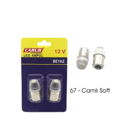 AMPÜL 67-93 LED 12V CAMLI SOFT BEYAZ 0403004 CARUB