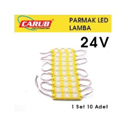 LED LAMBA MODÜL TİP 3 LEDLİ MERCEK CAMLI SOFT SARI 24V 0409937 CARUB