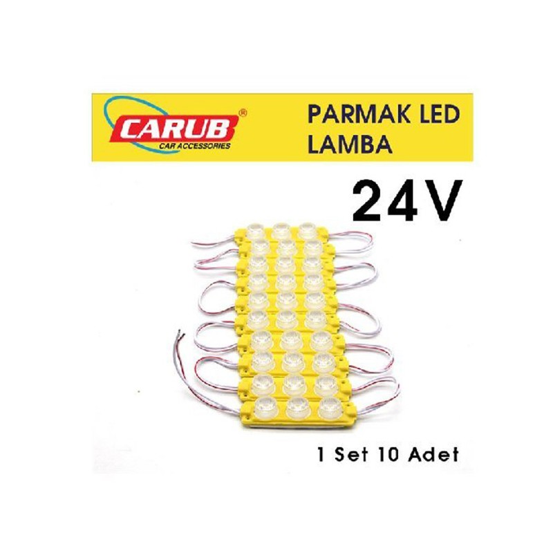 LED LAMBA MODÜL TİP 3 LEDLİ MERCEK CAMLI SOFT SARI 24V 0409937 CARUB