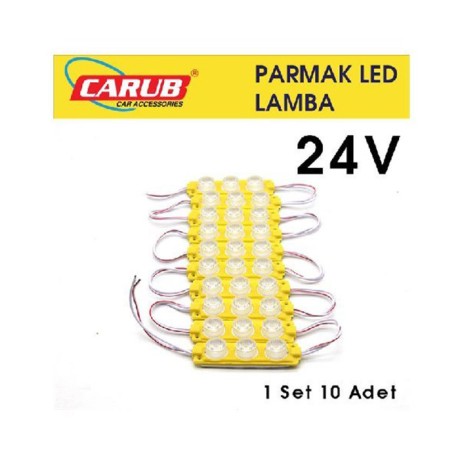 LED LAMBA MODÜL TİP 3 LEDLİ MERCEK CAMLI SOFT SARI 24V 0409937 CARUB