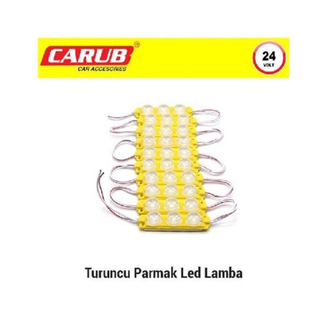 LED LAMBA MODÜL TİP 3 LEDLİ MERCEK CAMLI SOFT TURUNCU 24V 0409933 CARU