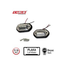 PLAKA LAMBASI KROM KÜÇÜK 6 LEDLİ BEYAZ CARUB 4322766 CARUB