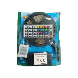 ELASTİK LED SİLİKONLU 5MT 3 ÇİPLİ 12V RGB ÇOK RENKLİ KUMANDALI 220V AD