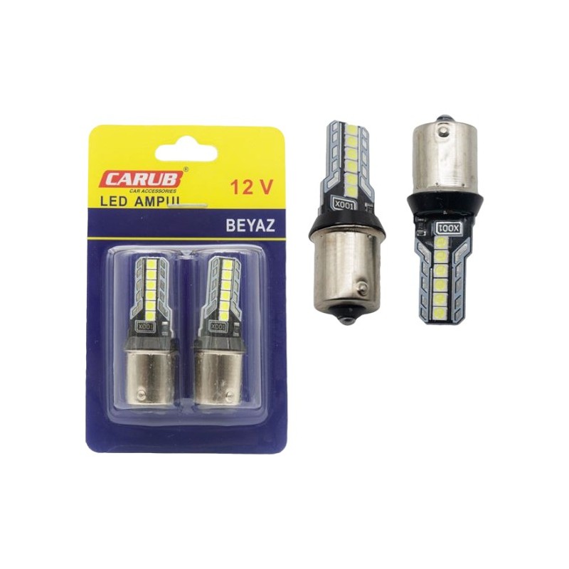 AMPÜL 67-93 LED 12V BEYAZ ÇAKAR DÜZ 0403036 0403036-L CARUB