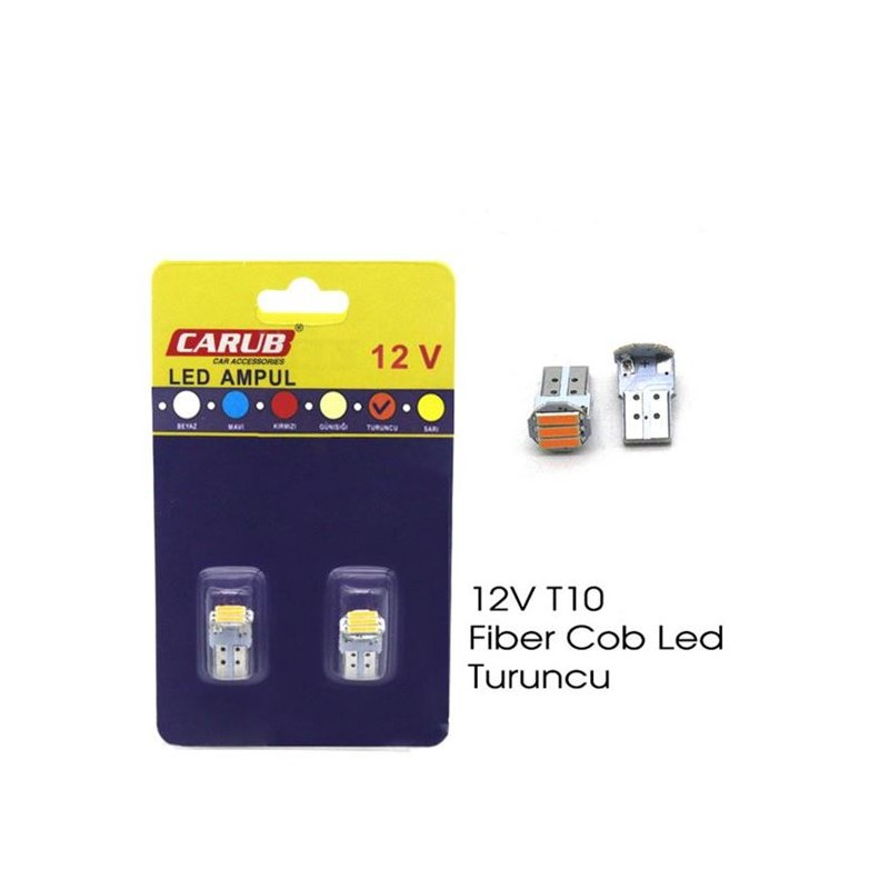 AMPÜL DİPSİZ LED 12V T10 TURUNCU 0400256 CARUB