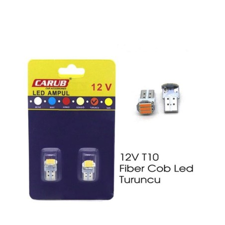 AMPÜL DİPSİZ LED 12V T10 TURUNCU 0400256 CARUB