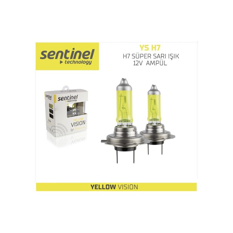 AMPÜL FAR HALOGEN SARI IŞIK 12V H7 SENTİNEL YS H7 YS-H7 SENTİNEL