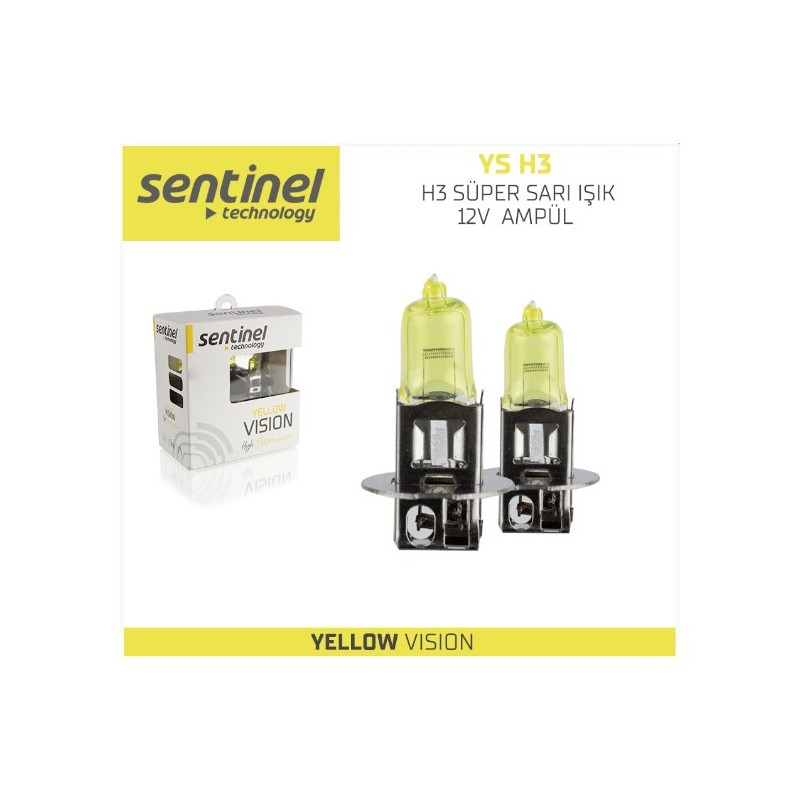 AMPÜL FAR HALOGEN SARI IŞIK 12V H3 SENTİNEL YS H3 YS-H3 SENTİNEL