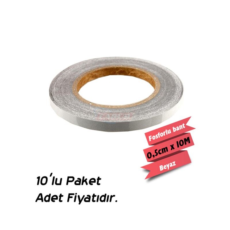 FOSFOR BANT 0,5CMX10MT BEYAZ 2405001 CARUB