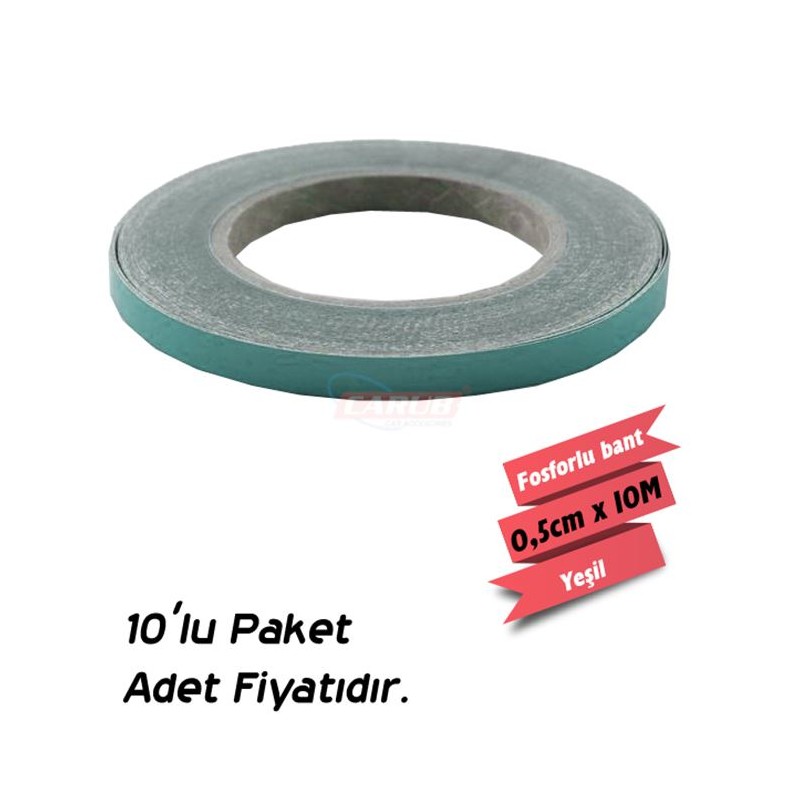 FOSFOR BANT 0,5CMX10MT YEŞİL 2405005 CARUB