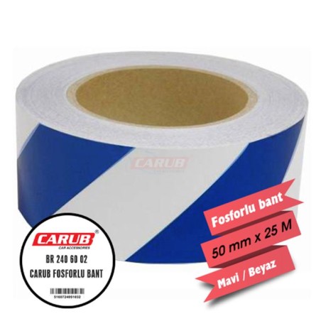 FOSFOR BANT 5CMX25MT ÇAPRAZ MAVİ-BEYAZ 2406002 CARUB